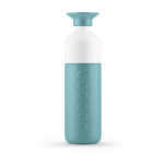 Garrafa de água personalizadas térmicas eco com copo 580ml Dopper Insulated cor verde menta primeira vista