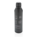Garrafas térmicas para brindes de aço reciclado 500ml Nomad Recycled cor cinzento-escuro vista com logo