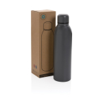 Garrafas térmicas para brindes de aço reciclado 500ml Nomad Recycled cor cinzento-escuro vista com caixa