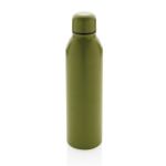 Garrafas térmicas para brindes de aço reciclado 500ml Nomad Recycled cor verde militar quinta vista
