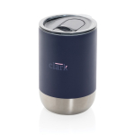 Copo térmico aço reciclado com tampa anti-gotas 360ml Inspire Recycled cor azul-marinho vista principal