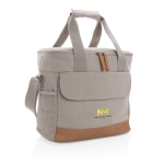 Saco térmico de alta qualidade de grande dimensão Getaway Large cor cinzento vista com logo