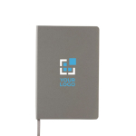 Caderno capa dura com certificação FSC, folhas A5 pautadas Hard Forest cor cinzento vista principal