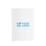 Bloco de notas papel de pedra, folhas A5 pautadas Stone Paper Impact cor branco quinta vista