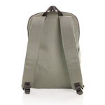 Mochila para levar o portátil de 15,6'' de poliéster reciclado Daypack cor verde-claro quinta vista