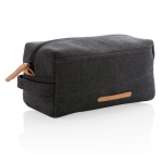 Nécessaire fabricado em tecido de lona ideal para bagagem de mão Casual cor preto