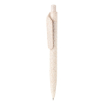 Esferográfica de design de palha de trigo e tinta azul Straw Colors cor natural