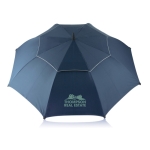 Guarda-chuva publicitário grande com capa dupla de tecido ø120 Cyclone cor azul vista com logo