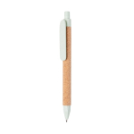 Caneta sustentável de longa duração com tinta azul Straw Fibre cor verde-claro