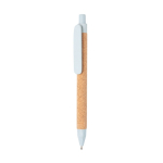 Caneta sustentável de longa duração com tinta azul Straw Fibre cor azul-claro