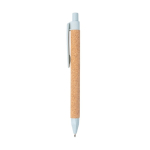 Caneta sustentável de longa duração com tinta azul Straw Fibre cor azul-claro terceira vista