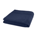Toalha ecológica de 100x180cm de algodão de 450 g/m2 Soft Beach cor azul-marinho
