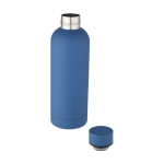 Garrafa térmica de aço inoxidável com acabamento mate 500ml Spring cor azul segunda vista
