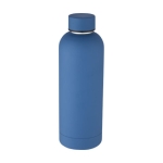 Garrafa térmica de aço inoxidável com acabamento mate 500ml Spring cor azul terceira vista