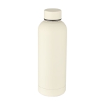 Garrafa térmica de aço inoxidável com acabamento mate 500ml Spring cor branco-sujo terceira vista