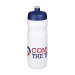 Garrafa de grande capacidade com logotipo 650ml Baseline® Plus Bicolor cor azul vista com logo