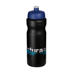 Garrafa de grande capacidade com logotipo 650ml Baseline® Plus Bicolor cor azul-marinho vista com logo