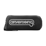 Manta publicitária de forro polar com bolsa de 200 g/m2 Summit cor preto vista impressão serigrafia