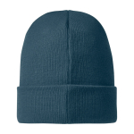 Elegante gorro de inverno para publicidade Elevate Irwin cor ciano terceira vista traseira