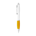 Caneta barata para promover a sua marca com tinta preta ColorBlanc cor amarelo vista lateral