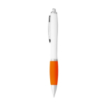 Caneta barata para promover a sua marca com tinta preta ColorBlanc cor cor-de-laranja vista lateral