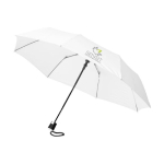 Guarda-chuva dobrável de alta qualidade ø98 Downtown cor branco vista impressão serigrafia