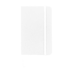 Caderno de bolso de páginas com riscas folhas A6 pautadas Notes cor branco segunda vista frontal