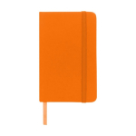 Caderno de bolso de páginas com riscas folhas A6 pautadas Notes cor cor-de-laranja segunda vista frontal