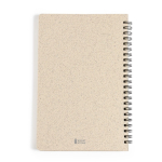 Caderno com capa de cana de trigo, folhas A5 lisas Nature Wheat quarta vista