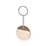 Porta-chaves de madeira com logo redondo bicolor SimpleWood cor natural segunda vista