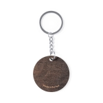 Porta-chaves de madeira com logo redondo bicolor SimpleWood cor natural terceira vista