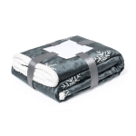 Manta com decoração natalícia com flocos de neve 380 g/m2 SnowFlake cor cinzento primeira vista