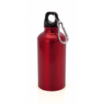 Garrafa de alumínio de desporto com mosquetão Cruiser 400ml cor vermelho primeira vista