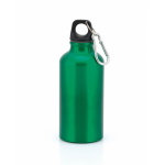 Garrafa de alumínio de desporto com mosquetão Cruiser 400ml cor verde primeira vista