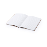Cadernos ecológicos personalizados com bolso, folhas A5 pautadas Journal cor natural segunda vista