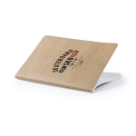 Cadernos ecológicos personalizados com bolso, folhas A5 pautadas Journal cor natural terceira vista