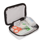 Kit de primeiros socorros em nécessaire de poliéster Prevent cor branco segunda vista