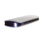 Bateria externa promocional com 3 saídas USB 10.000 mAh USB Load cor branco terceira vista