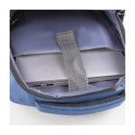 Mochila para portáteis com USB e cinta para maletas BusinessPro cor azul quarta vista