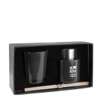 Conjunto aromático de ambientador de 50 ml e vela perfumada Wellness cor preto vista principal