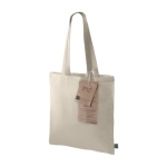 Saco de algodão personalizado comércio justo 140 g/m2 Plus FairTrade cor natural segunda vista