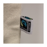 Saco de algodão personalizado comércio justo 140 g/m2 Plus FairTrade cor natural terceira vista