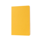 Caderno A5 com capa de cartão e folhas pautadas cor de creme cor amarelo