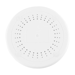 Carregador sem fios redondo com aparência de bambu Bamboo cor branco vista detalhe 4