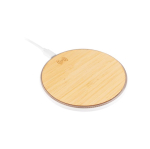 Carregador sem fios, aspecto de bambu redondo Bamboo cor branco terceira vista