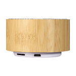 Colunas de som bluetooth personalizadas caixa de bambu Bamboo cor preto segunda vista traseira