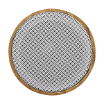 Colunas de som bluetooth personalizadas caixa de bambu Bamboo cor preto terceira vista frontal