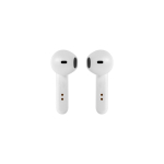 Auscultadores Bluetooth 5.0 com logotipo simples na caixa cor branco segunda vista