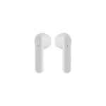 Auscultadores Bluetooth 5.0 com logotipo simples na caixa cor branco terceira vista