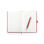 Caderno promocional com caneta folhas A5 pautadas Hemming terceira vista